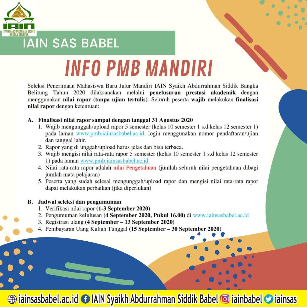 Info PMB Mandiri I